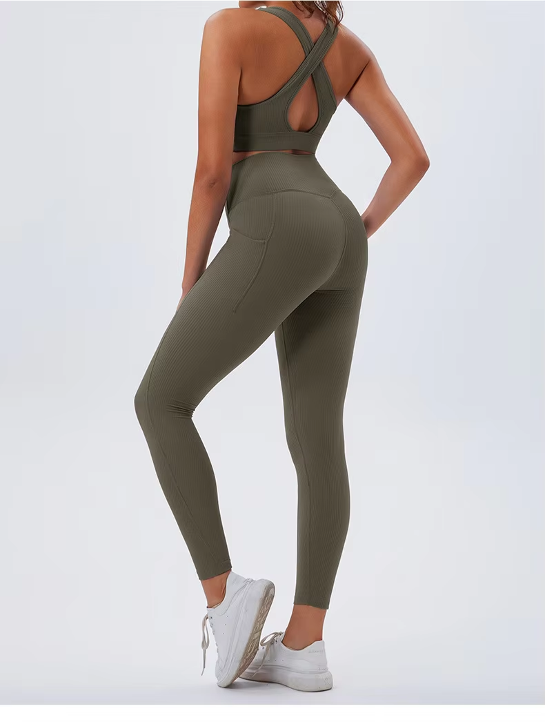 V-neck Sports Bra Olive Green XS, S, M, L Limited numbers, please ask before purchase (coming soon)
